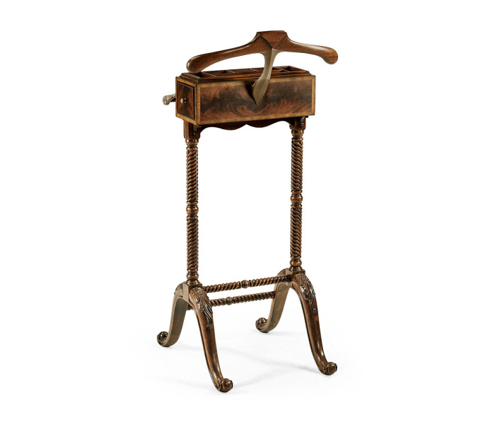 Ocala Mahogany Valet Stand with Stud Box