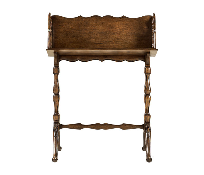 Ocala Victorian Walnut Floor Standing Book Trough