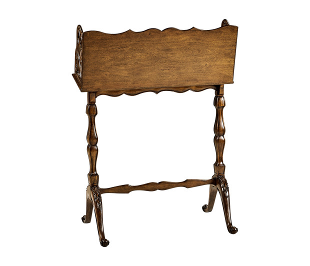 Ocala Victorian Walnut Floor Standing Book Trough