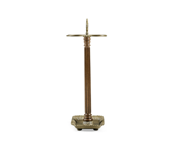 Ocala Walnut & Brass Umbrella Stand