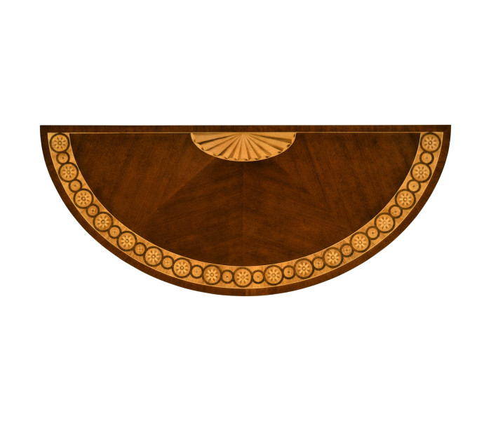 Mahogany demilune console table