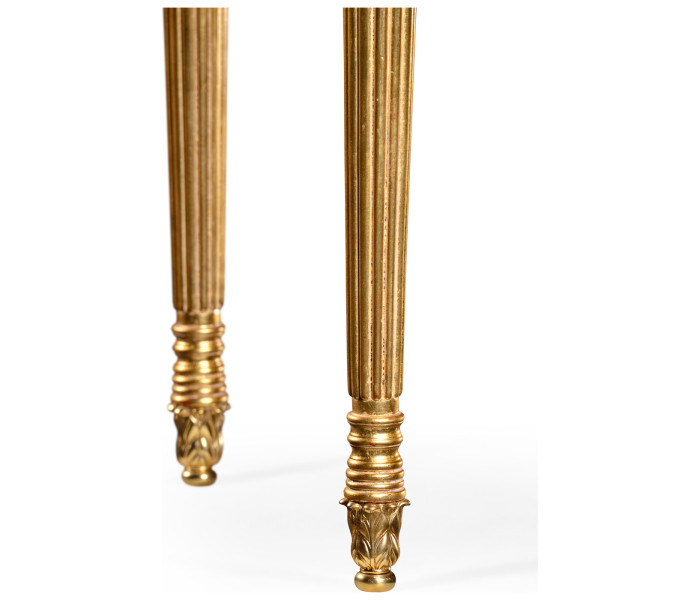 Mahogany demilune console table