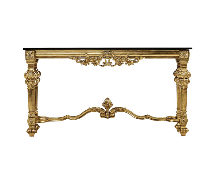 French Century Console - Black Granite top