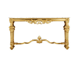 French Century Console - White Calacatta marle top