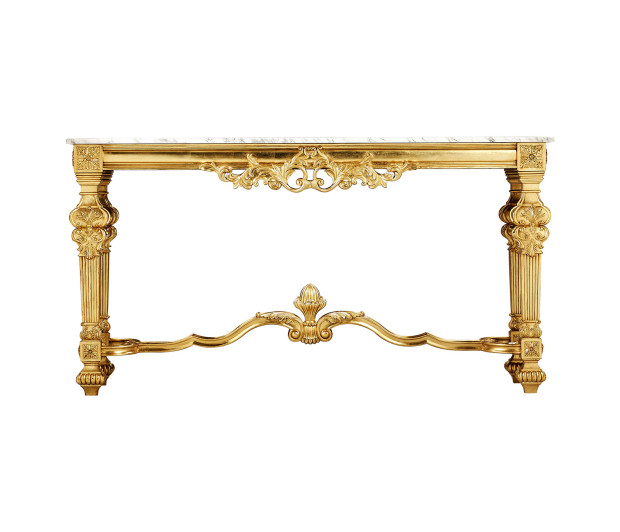 French Century Console - White Calacatta marle top