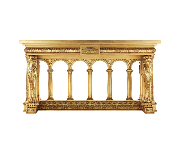 French Library Table - Gold leaf