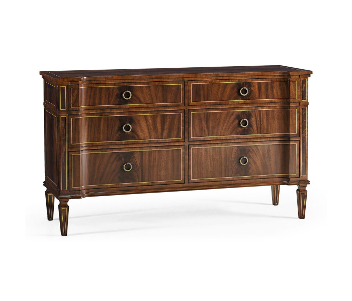 Regency Mahogany Reverse Breakfront Chest