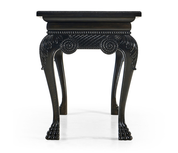 York Venetian Black Oak Console