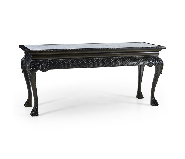 York Venetian Black Oak Console