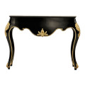 Ocala Smoky black & gilded console  table with marble top