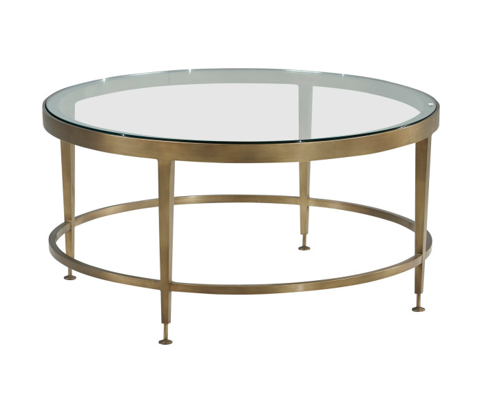 ROUND BRASS COCKTAIL TABLE @ LOBBY
