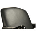 Clivedon Carved Chair - Black Leather