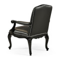 Clivedon Carved Chair - Black Leather