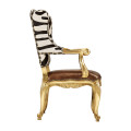 Conservatory Chair -  Serengeti Chocolate Zebra & Cuero Croc British Tan