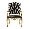 Conservatory Chair -  Serengeti Black and White Zebra & Sophistigator color blac