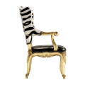 Conservatory Chair -  Serengeti Black and White Zebra & Sophistigator color blac
