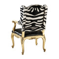 Conservatory Chair -  Serengeti Black and White Zebra & Sophistigator color blac