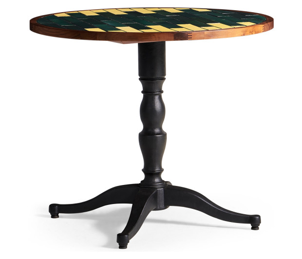 Custom Outdoor Dining Table - circle top