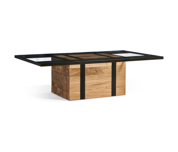 Block base coffee table