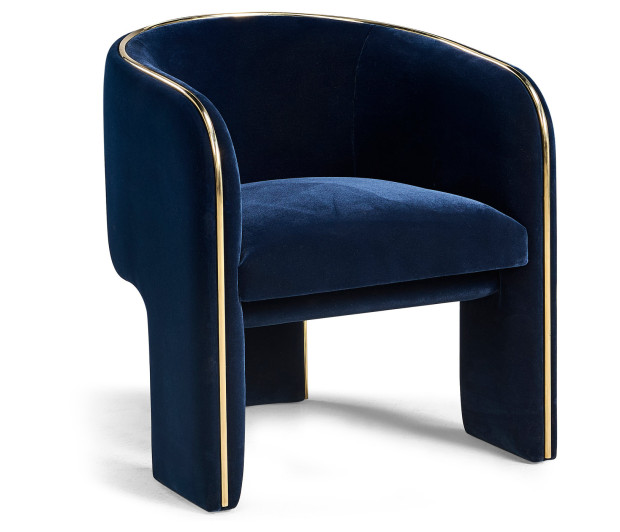 Armchair - Option 1- Blue Velvet new version