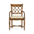 Rope twist veneer open back chair (Arm)
