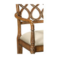 Rope twist veneer open back chair (Arm)