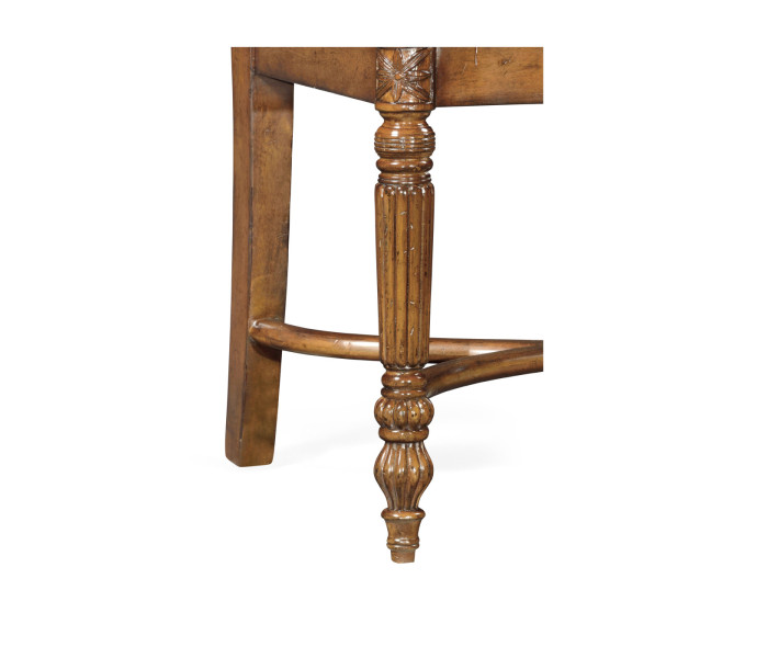 Rope twist veneer open back chair (Arm)