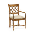Rope twist veneer open back chair (Arm)