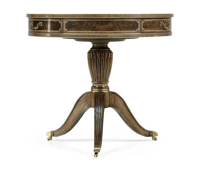 Bleached Mahogany Drum Table