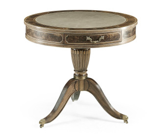 Bleached Mahogany Drum Table