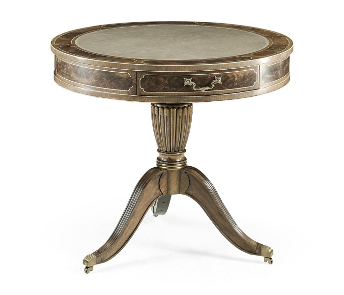 Bleached Mahogany Drum Table