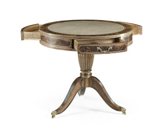 Bleached Mahogany Drum Table