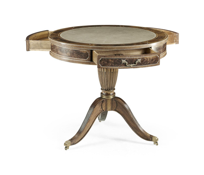 Bleached Mahogany Drum Table