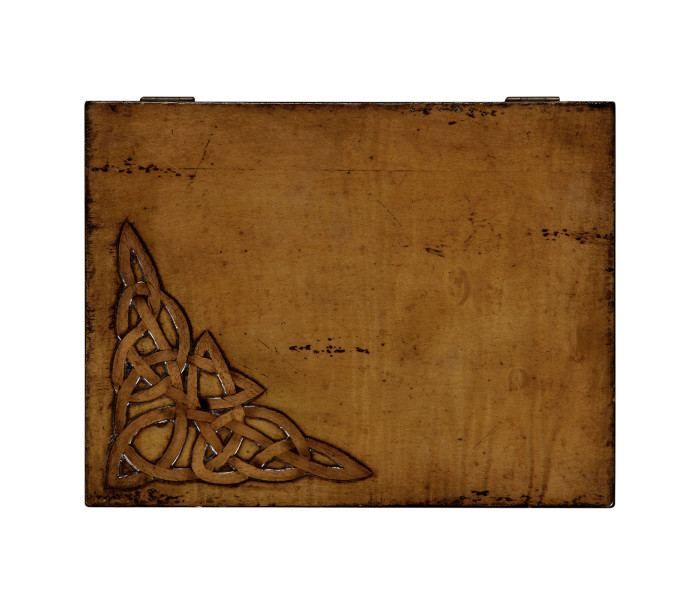 Raised Celtic Veneer Rectangular Box