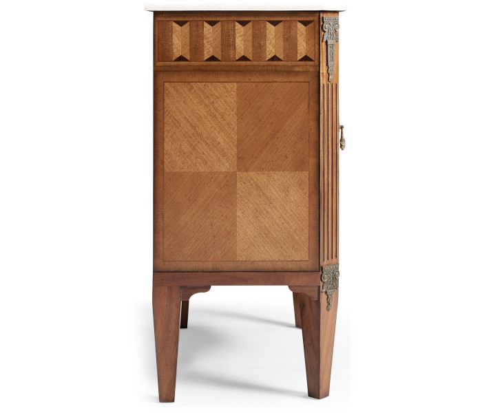 Small Satinwood & Cream Scagliola Italian Commode