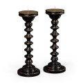 Pair of Turned Ebonised Candlesticks