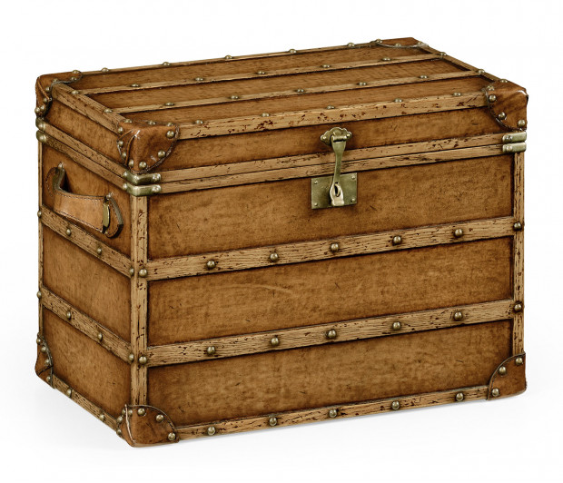 Walnut & Leather Steamer Trunk Walnut & Leather Steamer Trunk