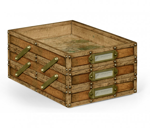 Travel Trunk Style Letter Tray Travel Trunk Style Letter Tray