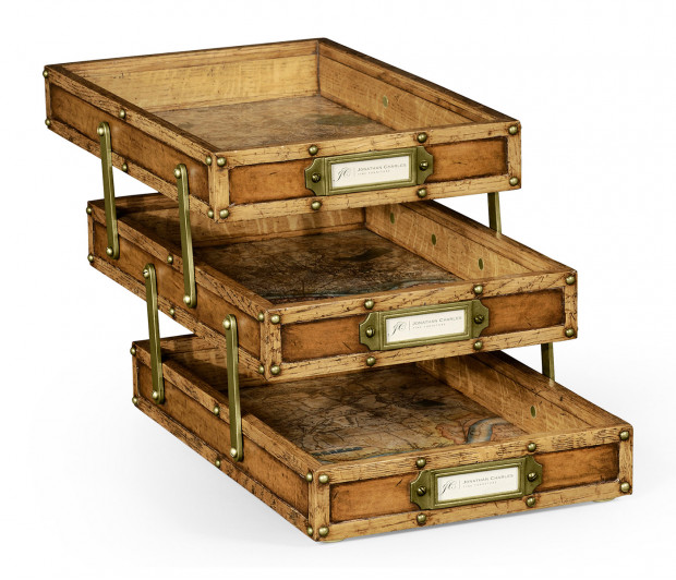 Travel Trunk Style Letter Tray Travel Trunk Style Letter Tray