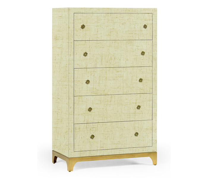 Tall chest with blazer buttons (Camomile/Gold)