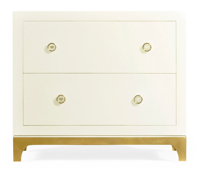 Blanc & Gold Low Chest