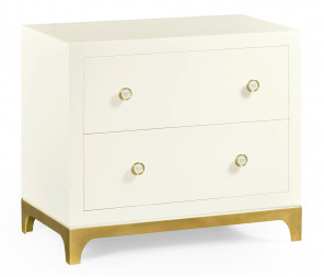 Blanc & Gold Low Chest