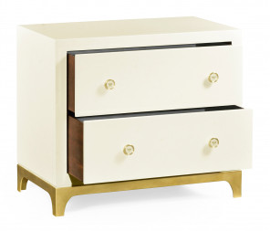 Blanc & Gold Low Chest