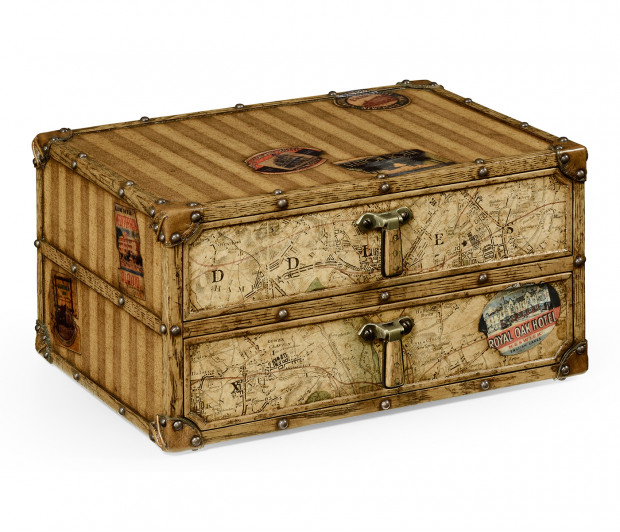 Travel Trunk Style Desktop Chest Travel Trunk Style Desktop Chest
