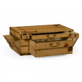 Travel Trunk Style Coffee Table with Storage