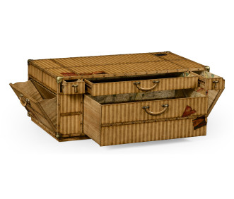 Travel Trunk Style Coffee Table With Storage