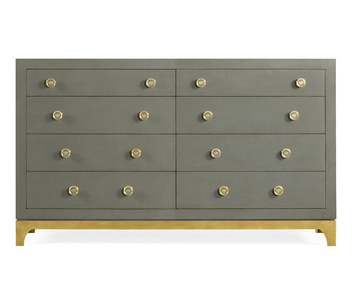 Slate & Gold Double Low Chest