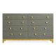 Slate & Gold Double Low Chest