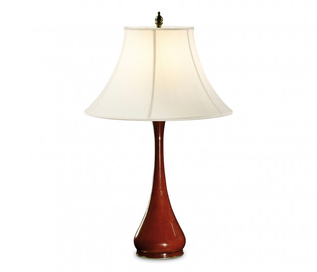 Red Lacquered Table Lamp