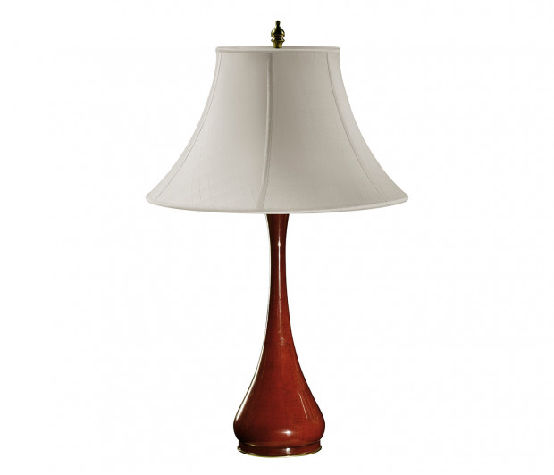 Red Lacquered Table Lamp